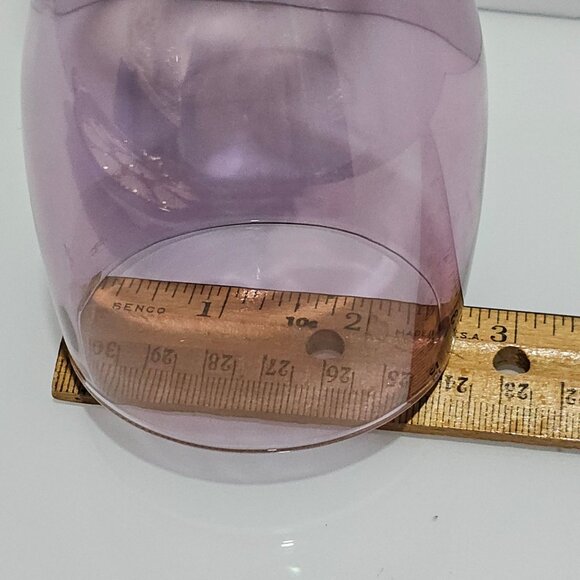 Vintage Amethyst & Amber Stemmed Wine Glass 7" by Mila Int. iridescent Italy - Picture 4 of 4